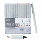 BRUSTRO Twin Tip Alcohol Based Marker Set of 12