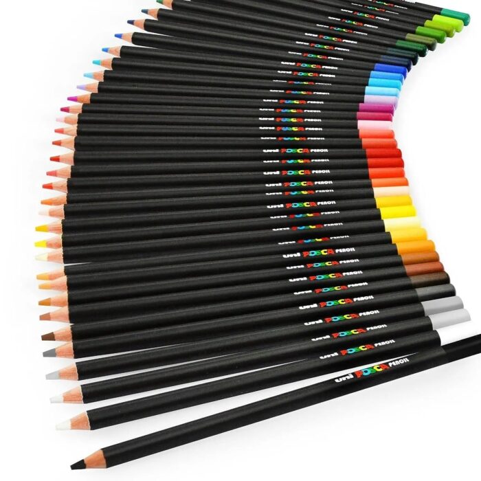 Uniball Posca KPE-200 Oil Colour Pencil Set 36 In Box - Image 2