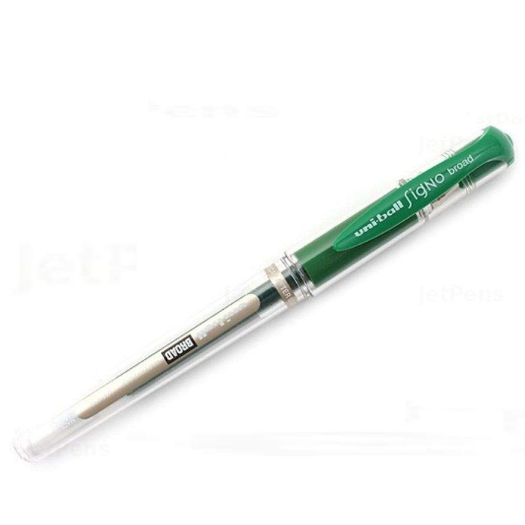 Uniball Signo Broad Pen Green colour (4) Uniball Signo Broad Pen Green colour