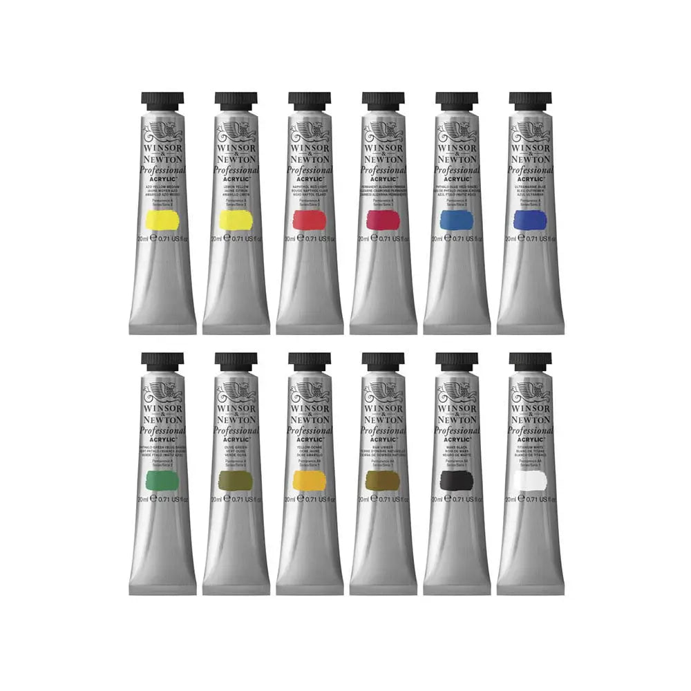 Winsor-_-Newton-Professional-Acrylic-Colour-12X20-ml-Tubes-Set-Winsor-_-Newton-1667644605.jpg Winsor & Newton Professional Acrylic Colour - 12X20 ml Tubes Set - Image 1
