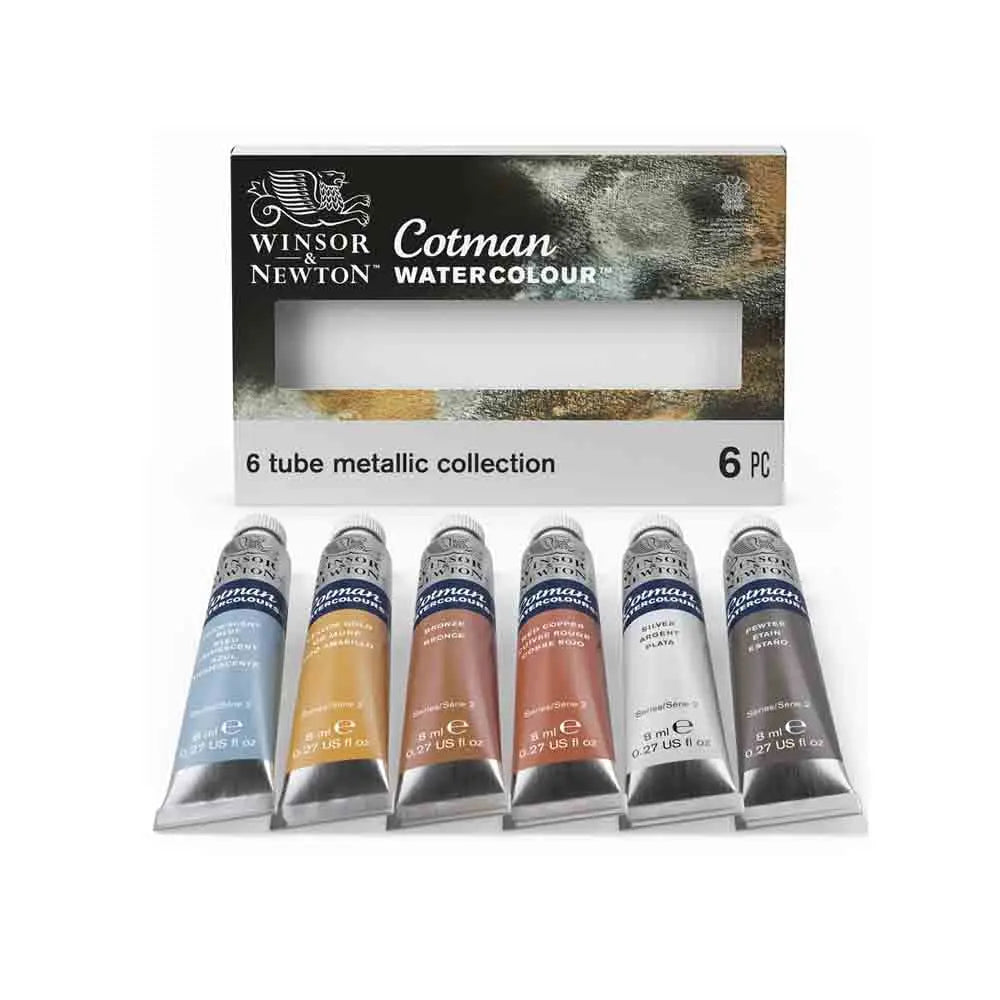 Winsor-and-Newton-Cotman-Water-Colour-Metallic-Collection-6-Tube-Set-Canvazo-1671185883.jpg Winsor and Newton Cotman Water Colour Metallic Collection 6 Tube Set - Image 1