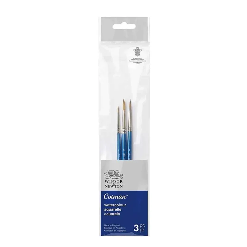 Winsor and Newton Cotman Watercolour Synthetic Rounds Short Handle Hair Brush
