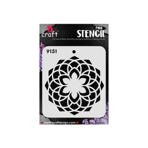 iCraft-Mini-Geometric-Flower-Stencil-4X4-9151-iCraft-1675183908.jpg iCraft Mini Stencil - 4X4 - 9151 Geometric Flower - Image 1