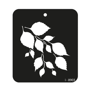 iCraft-Mini-Leaf-Branch-Stencil-4X4-8903-iCraft-1667638256.jpg iCraft Mini Stencil - 4X4 - 8903 Leaf Branch design - Image 1
