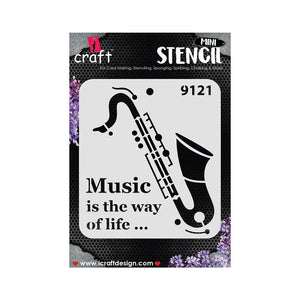 iCraft-Mini-Saxophone-Stencil-4X4-9121-iCraft-1667639743.jpg iCraft Mini Stencil - 4X4 - 9121 Saxophone design - Image 1