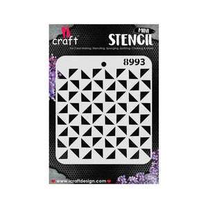 iCraft-Mini-Triangle-Pattern-Stencil-4X4-8993-iCraft-1683275362.jpg iCraft Mini Stencil - 4X4 - 8993 Triangle Pattern Purton Tile Repeat - Image 1