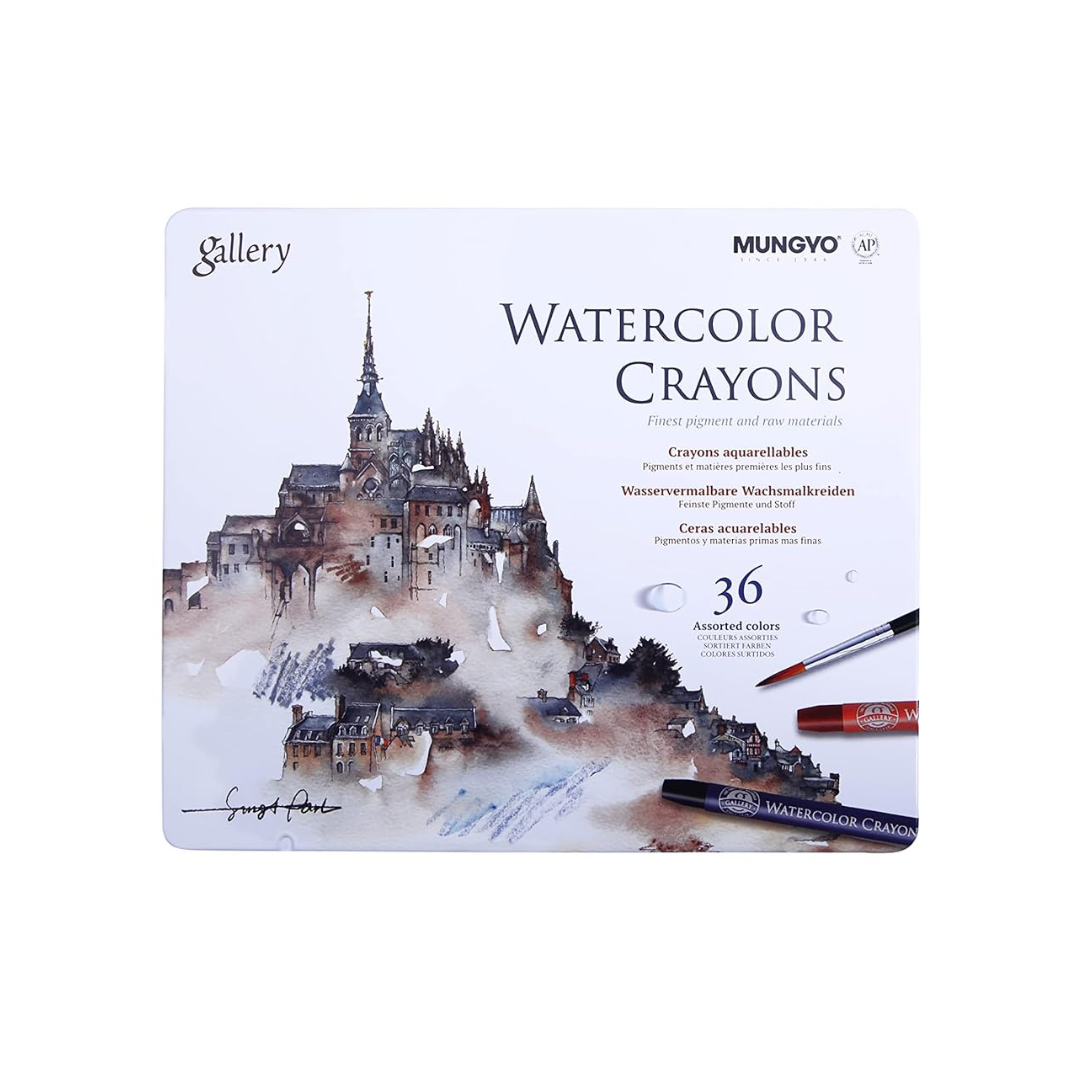 m1 Mungyo Gallery Watercolor Crayons Set 36 Assorted - Image 1