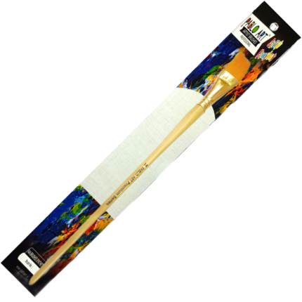 Close-up of Pablo Art Artists Flat Premium Brush Size 14 with synthetic bristles and ergonomic handle, ideal for acrylic, oil, and watercolor painting