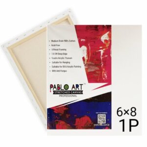 Stretched canvas board for artists