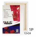 Pablo Art 12×24 Stretched Canvas Board showcasing a premium, ready-to-use surface for various painting techniques