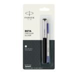 Parker Beta Premium Roller Ball Pen Chrome Trim Silver Finish Cap