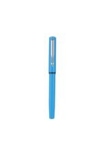 Roll over image to zoom in Parker Beta Neo Chrome Trim Ball Pen| Blue Body Color| Ink Color - Blue | Perfect For Corporate Gifting | Elite Pen For Professionals