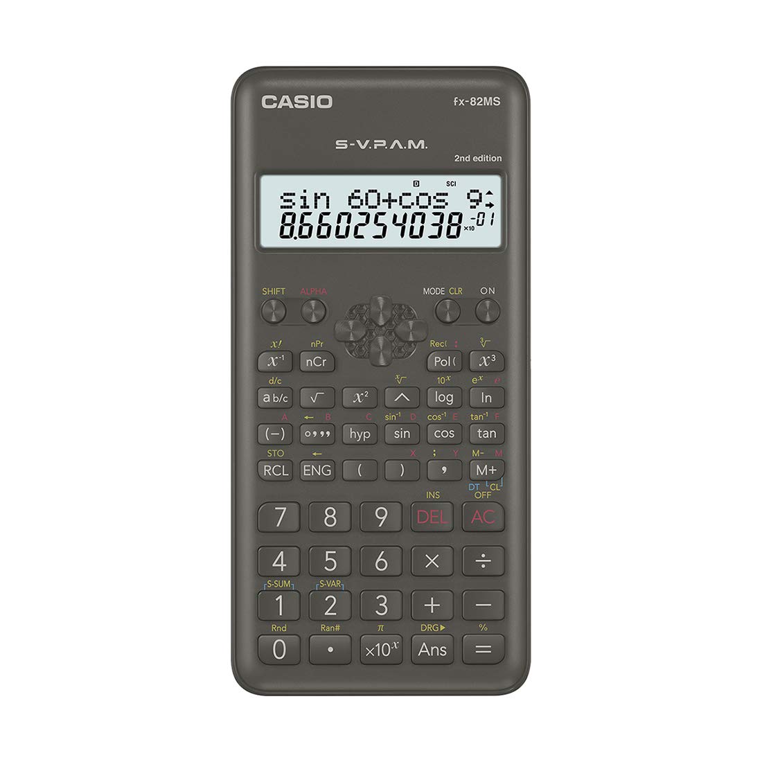 61+56mXx2PL._SL1100_ Casio FX-82MS 2nd Gen Non-Programmable Scientific Calculator, 240 Functions and 2-line Display - Image 1