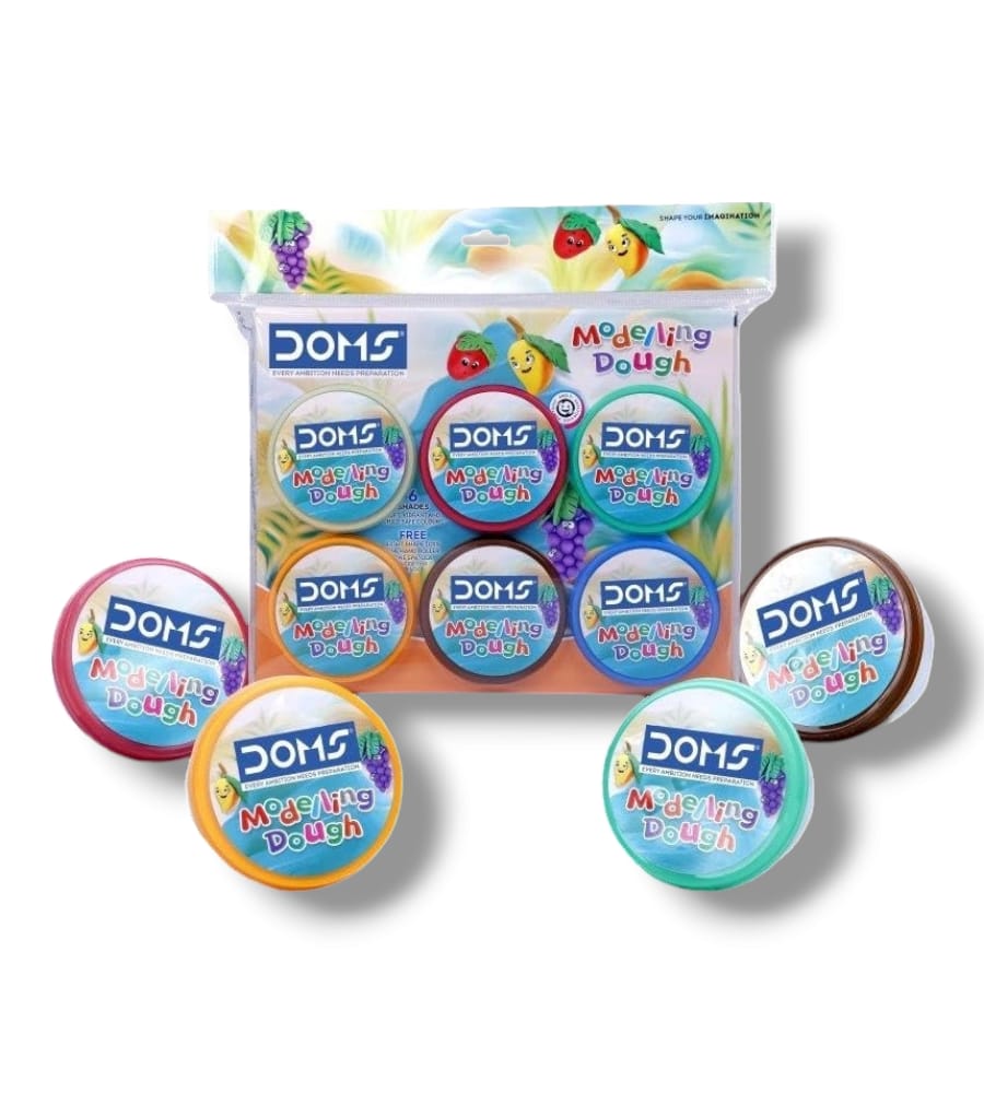 DOMS Modelling Dough - 6 Shades (450 GM) -484840-1 image-DOMS Modelling Dough - 6 Shades (450 GM) Modelling Dough