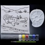ags Stretched Canvas For Kids 6 x 6 Inch – Crocodile