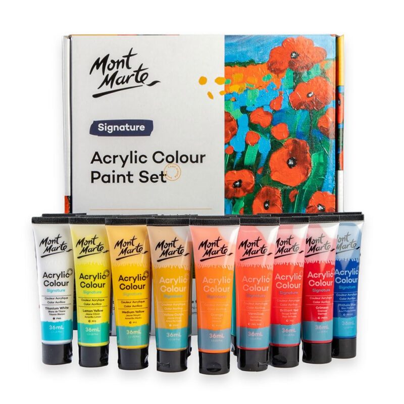 Mont Marte Acrylic Paint Set 18 Colors 36ml