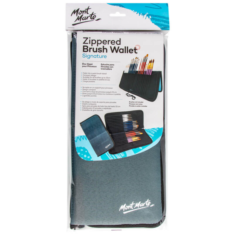 Mont marte Zippered Brush Wallet signature