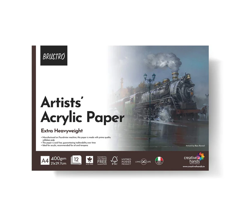 616Vc8qY5TL._SL1500_7f817df2-d503-4015-ba81-bc1e6f716061 (1) BRUSTRO Artists' Acrylic Glued Pad 400 GSM, A4-12 Sheets