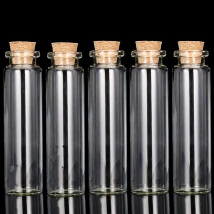 Glass Message Bottle 5 Pcs Set (20x80mm)