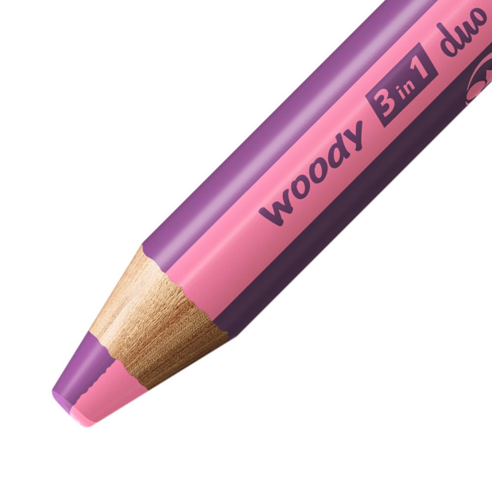 61+373tsXcL._SL1000_ Stabilo | Multi-Talented Pencil | Woody 3 In 1 Duo | Pink/Lilac | 1 Piece