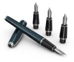 Scrikss | Calligraphy | Pen Set | Blue | Medium, 1.1mm, 1.5mm, 2.3mm Nib