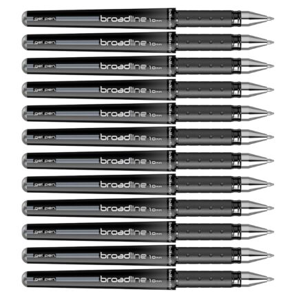 Scrikss | Office Broadline | 0.1mm | Gel Pen | Black | Pack Of 12