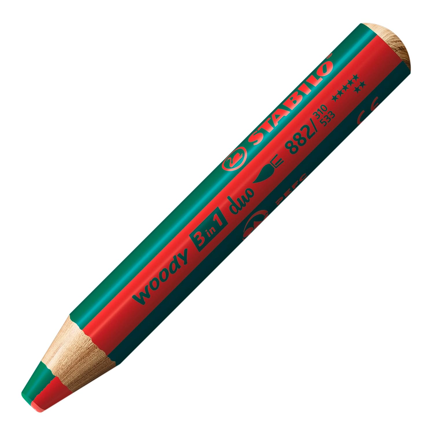 71HeSUHqnAL._SL1500_ Stabilo | Multi-Talented Pencil | Woody 3 In 1 Duo | Red/Dark Green | 1 Piece