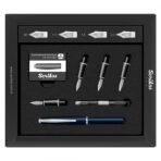 Scrikss | Calligraphy | Pen Set | Blue | Medium, 1.1mm, 1.5mm, 2.3mm Nib