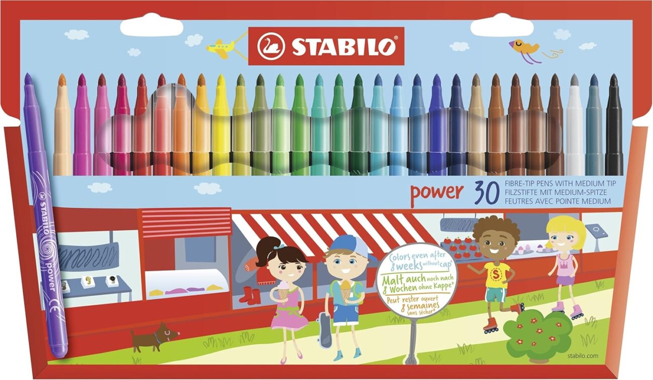 Stabilo | Power | Fibre-Tip | Pack of 30 | Multicolored