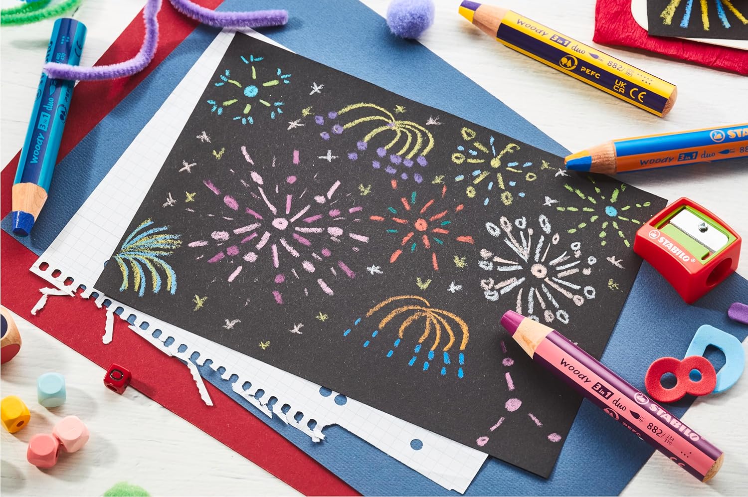 91yonh2cf+L._SL1500_ Stabilo | Multi-Talented Pencil | Woody 3 In 1 Duo | Yellow/Violet | 1 Piece