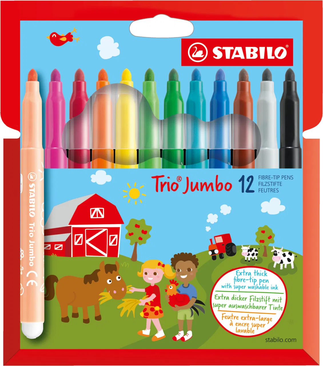 St_25035_380_12_without_3DcolorsAppPicto_Assort_cs_1280x1280 Stabilo | Power | Extra Thick Fibre-Tip | Pack of 12 | Multicolors