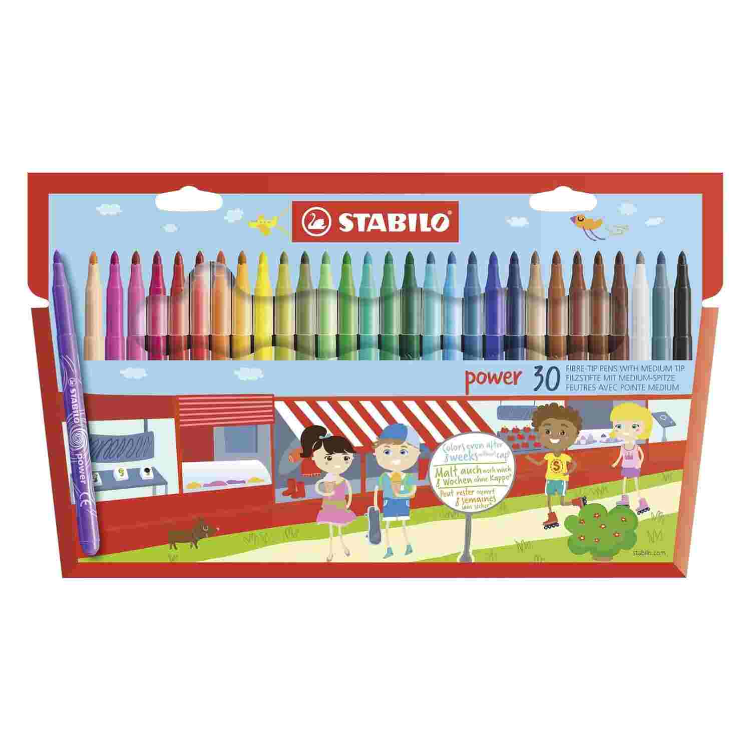 Stabilo1 Stabilo | Power | Fibre-Tip | Pack of 30 | Multicolored - Image 1