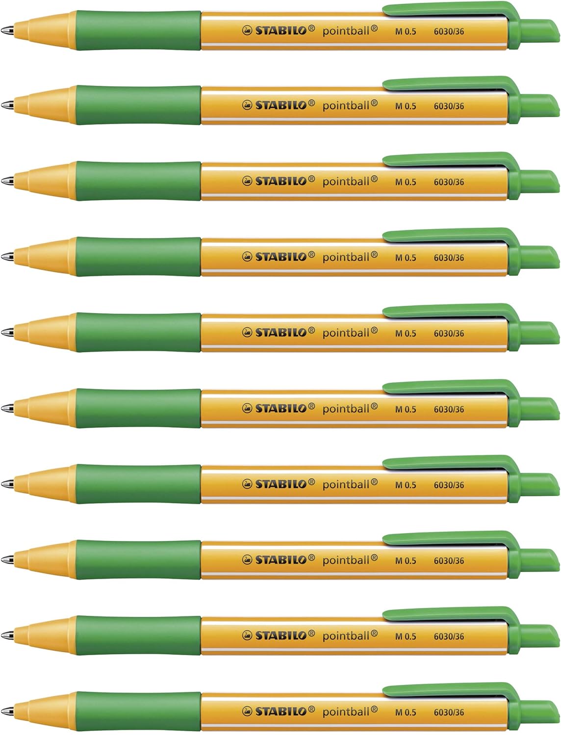 stabilo green Stabilo | Pointball | Ballpoint Pen | Green | Pack Of 10