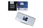 BRUSTRO Artists’ AIRTIGHT Palette 16 Wells for Watercolour and Gouache with a Special Section to Hold 24 Half Pans and a Removable Clear Tray