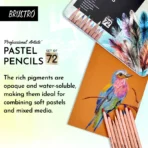 BRUSTRO Artists Pastel Pencils - Set of 72 Shades