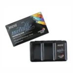 Brustro Metallic Watercolour Half Pans Set of 12