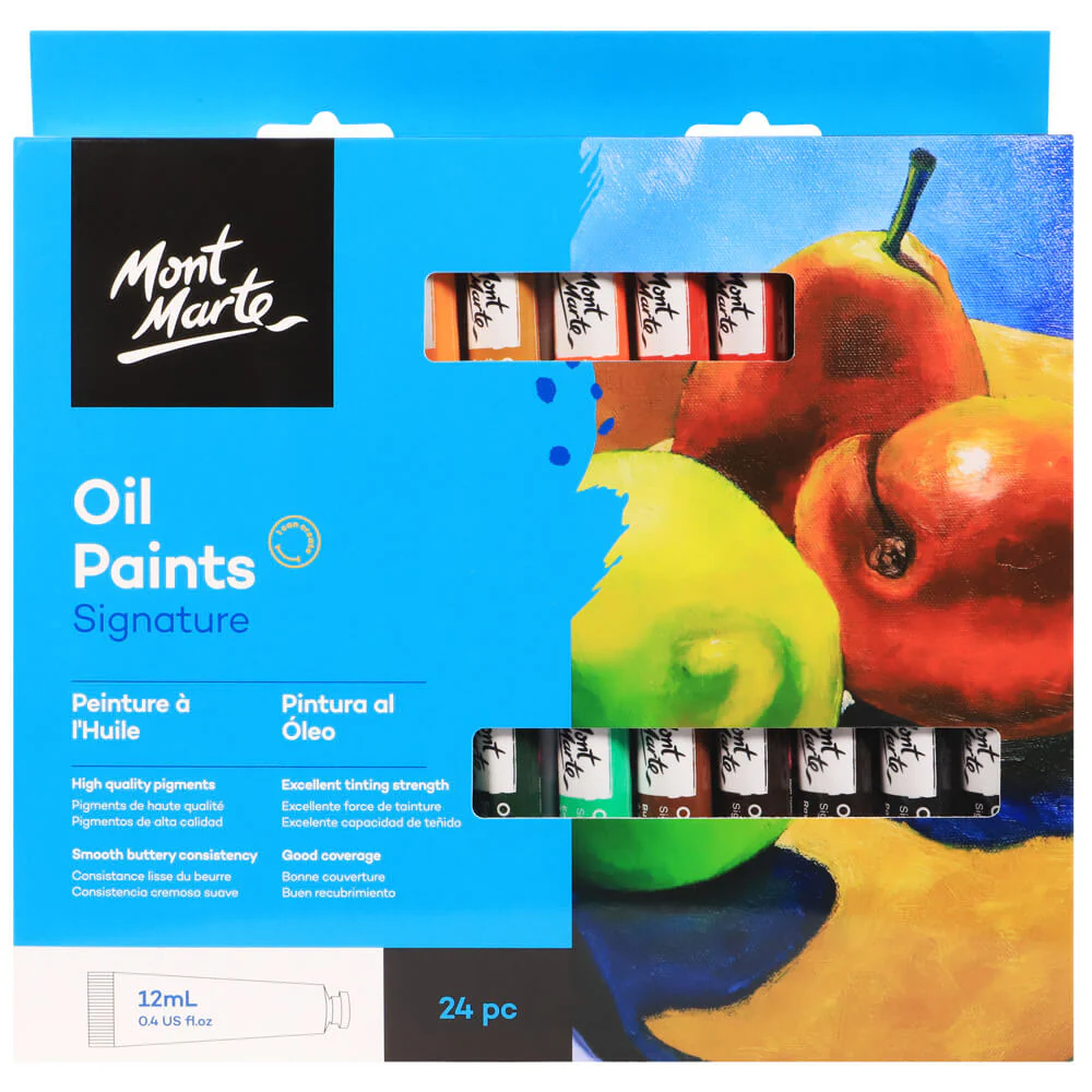 Mont-Marte-Oil-Paints-Signature-24pc-x-12ml-0.4oz-PMHS0032-F Mont Marte Oil Paints Signature 24pc x 12ml