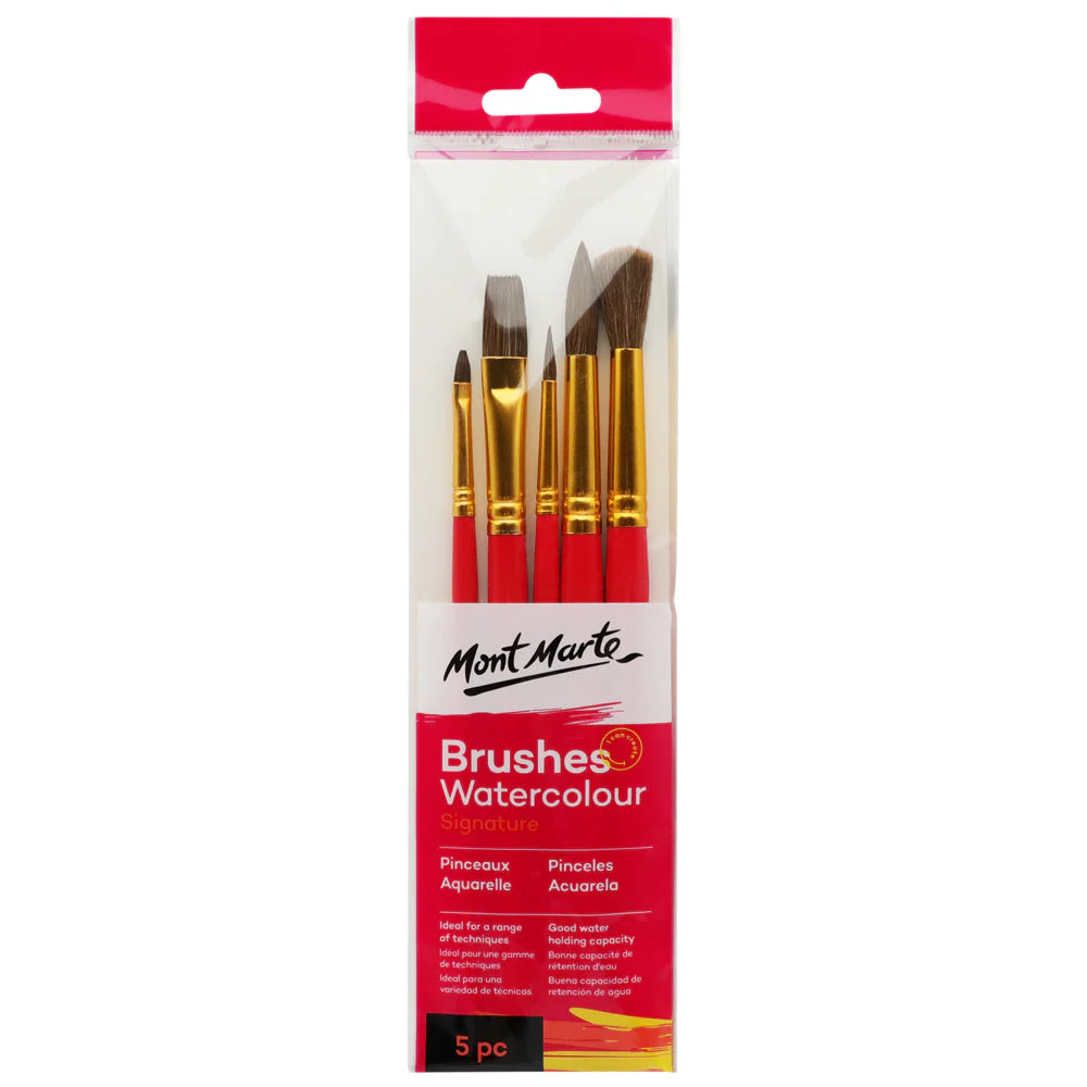 Mont-Marte-Watercolour-Brushes-Signature-5pc-BMHS0027_V05_F Mont Marte Watercolour Brushes Signature 5pc
