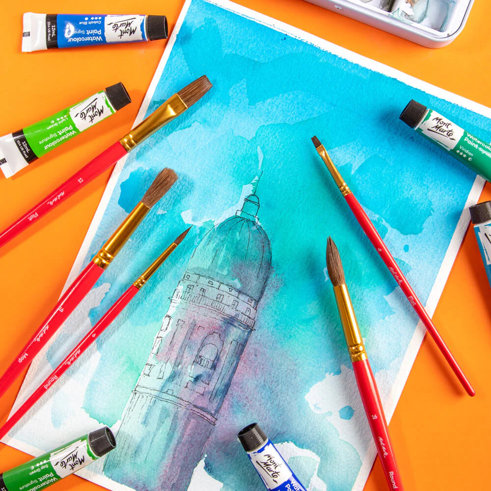 Mont-Marte-Watercolour-Brushes-Signature-5pc-BMHS0027_V05_Lifestyle2 Mont Marte Watercolour Brushes Signature 5pc
