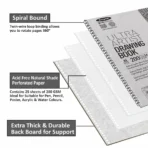 Anupam Ultra Artist Drawing Book - Wireo Bound - 200gsm Cartridge Paper-25 sheets