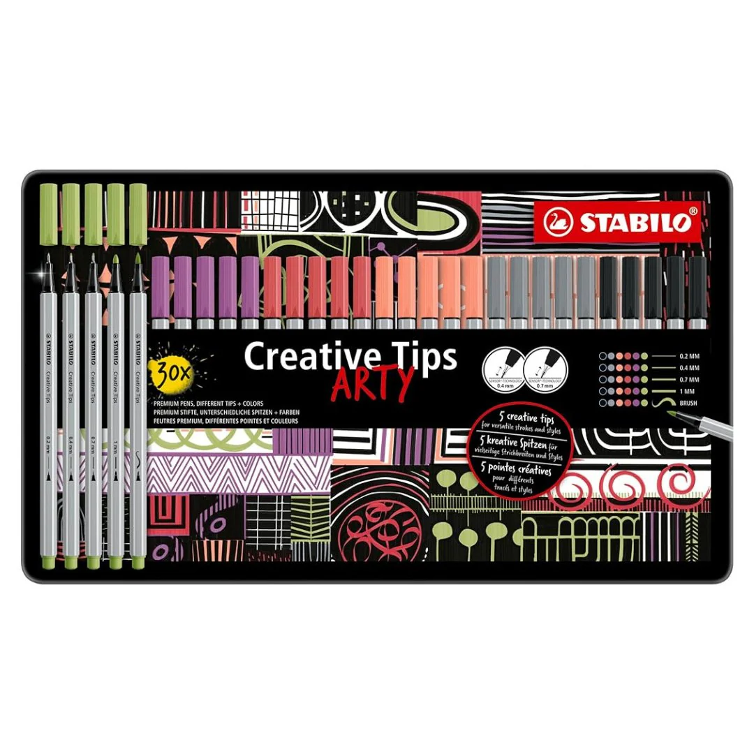 stabilo-arty-creative-tips-multi-liner-set-fineliners-scooboostabilo8930-6-2-20-498277 Stabilo Arty Creative Tips Multi Liner Set
