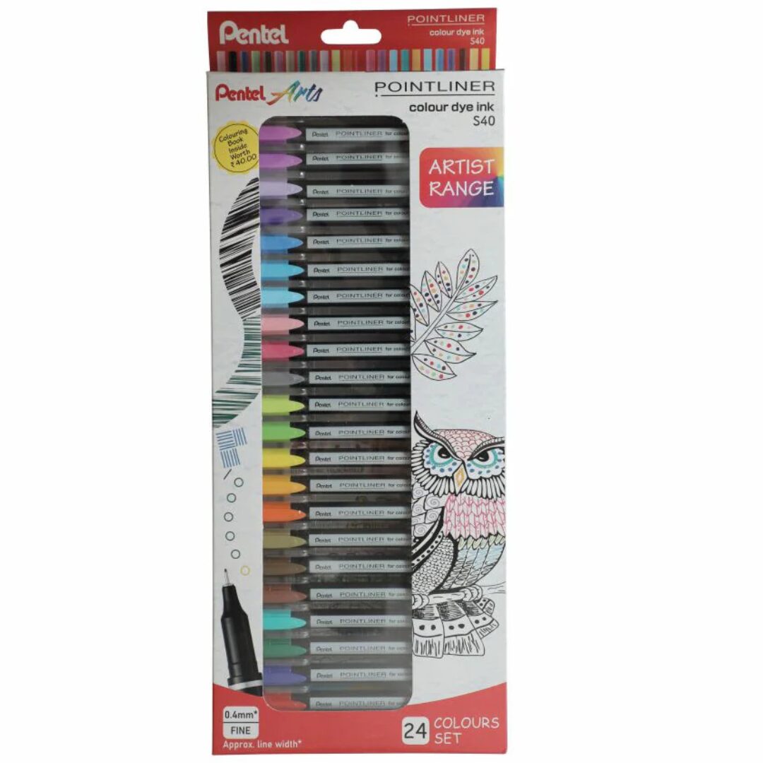 Pentel Arts Pointliner 24 Colours Set Pentel Arts Pointliner 24 Colours Set
