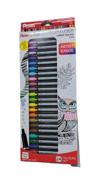 Pentel Arts Pointliner 24 Colours Set
