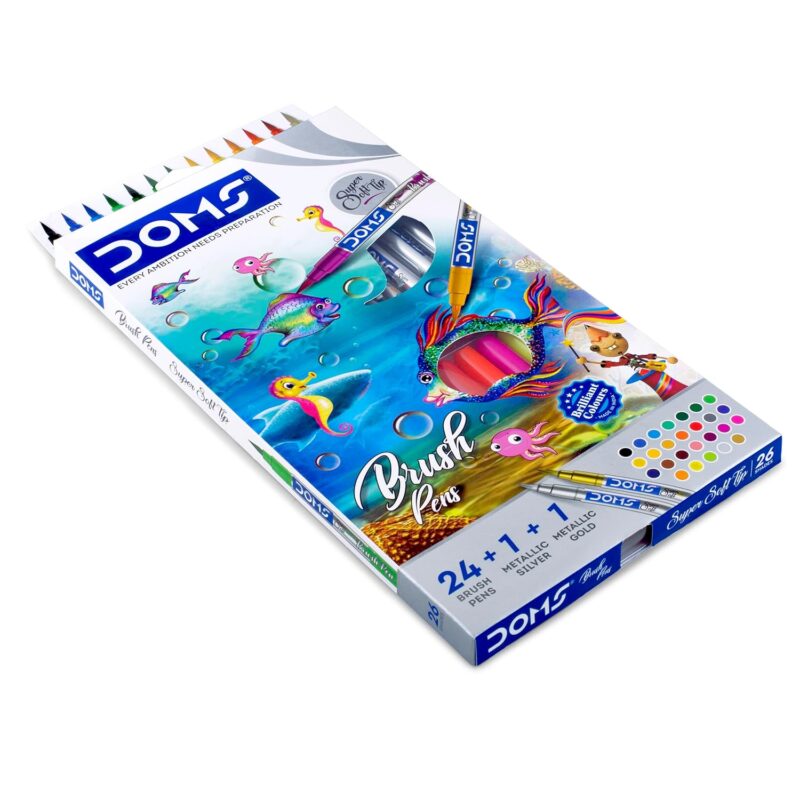 Doms Brush Pens Set Of 26 Shades