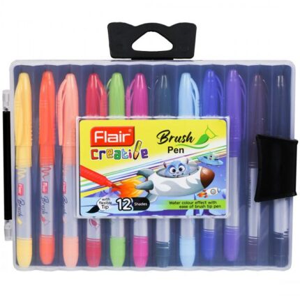 Flair Creative Brush Pens - Set of 12 Vibrant Shades