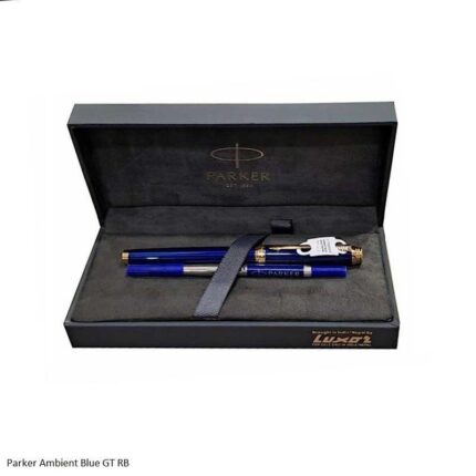 Parker Ambient Blue Gold Trim Rollerball Pen
