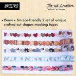 Brustro Die-Cut Creations Washi Tapes Set of 5 15 mm x 3 mtrs
