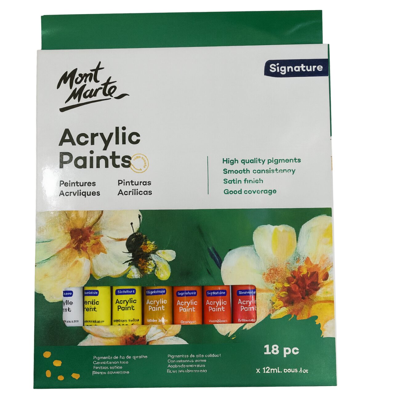 Mont Marte Acrylic Paint Set of 18 x12ml Mont Marte Acrylic Paint Set of 18 x12ml