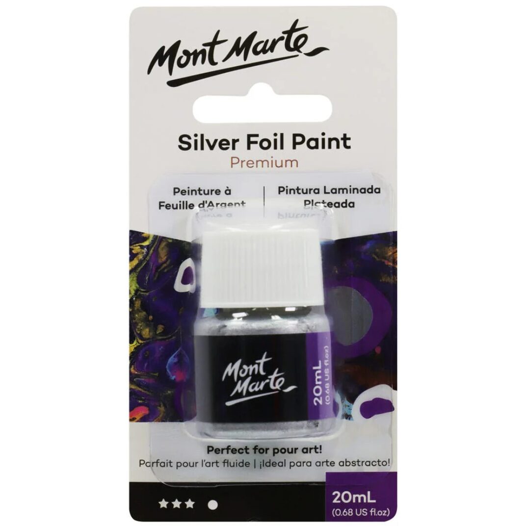 Mont Marte Silver Foil Paint Premium 20ml Mont Marte Silver Foil Paint Premium 20ml