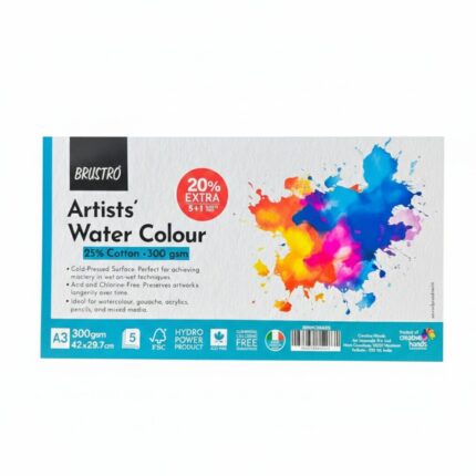 Brustro Artists Water Colour Paper A3 300gsm 5 +1 sheets
